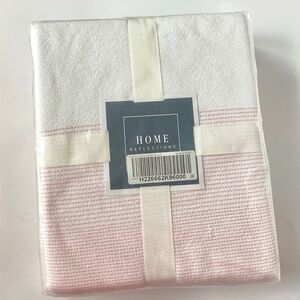 Home Reflections 100% Cotton Yarn Dyed Woven Blanket. Full/Queen Soft Coral SALE